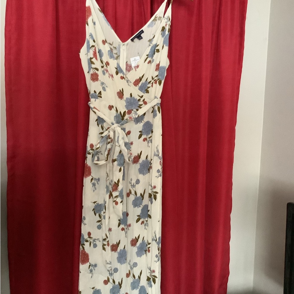 American Eagle Outfitters Floral jump suit  - Cream, Blue, Red